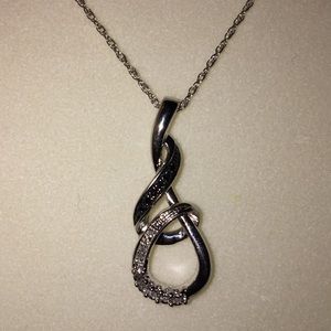 Silver diamond necklace